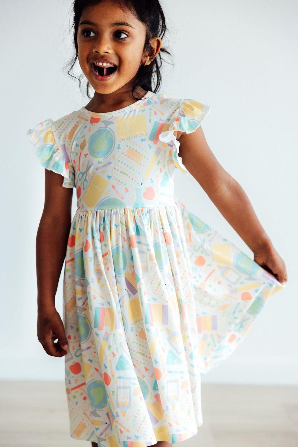 Campus Cutie Flutter Sleeve Twirl Dress by Mila & Rose ®