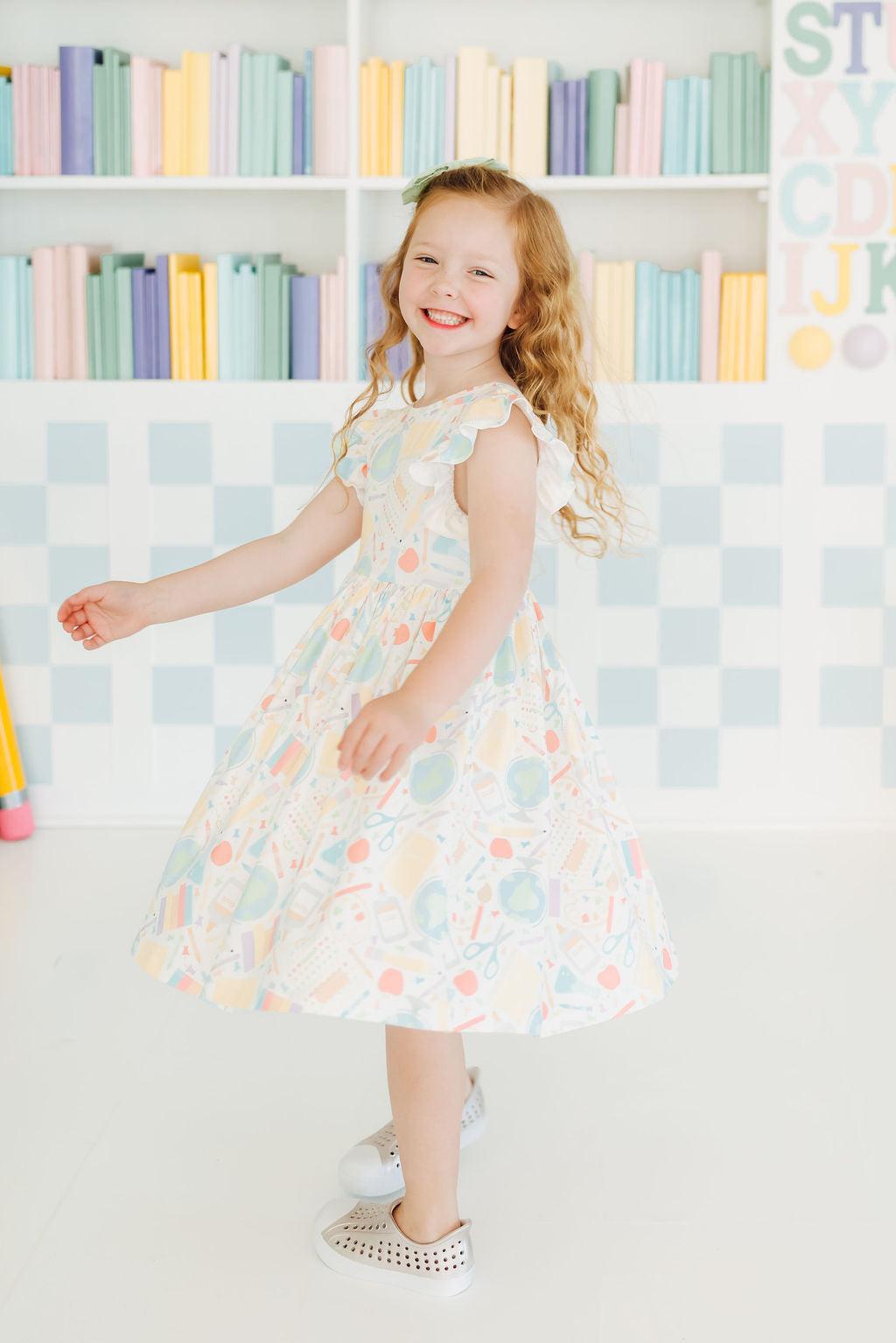 Campus Cutie Flutter Sleeve Twirl Dress by Mila & Rose ®