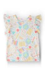 Campus Cutie S/S Ruffle Tee by Mila & Rose ®