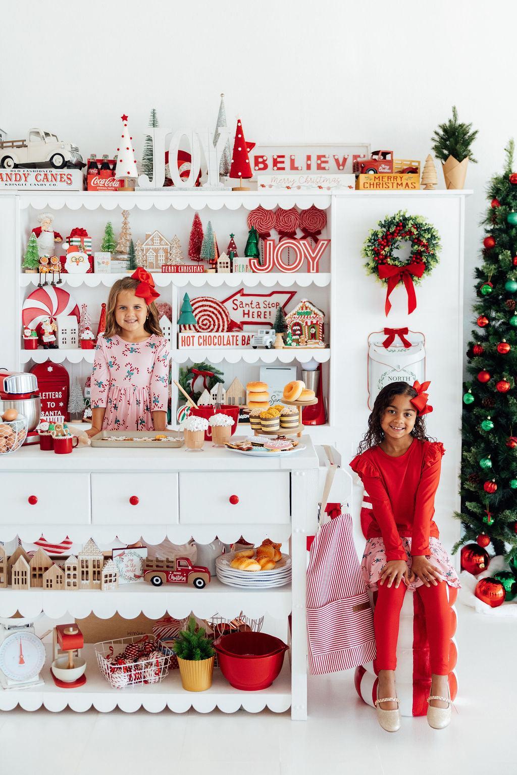 Candy Cane Cutie 3/4 Sleeve Pocket Twirl Dress by Mila & Rose ®