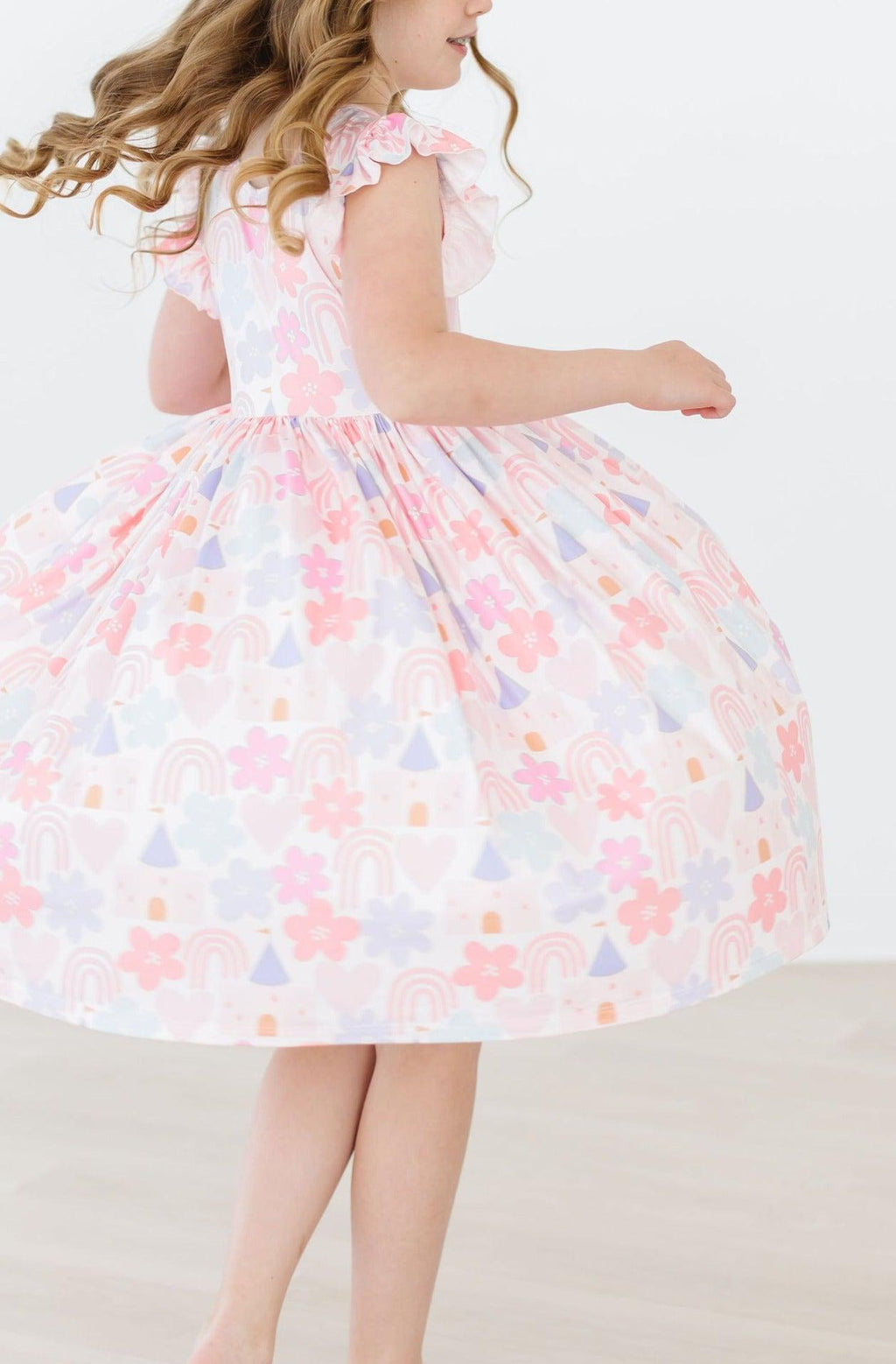 Castles & Rainbows Flutter Sleeve Twirl Dress by Mila & Rose ®
