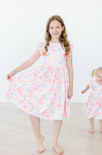 Castles & Rainbows Flutter Sleeve Twirl Dress by Mila & Rose ®