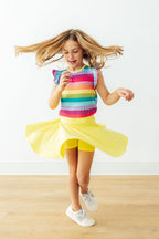 Cheerful Stripes S/S Ruffle Tee by Mila & Rose ®