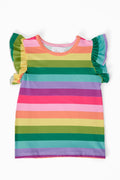 Cheerful Stripes S/S Ruffle Tee by Mila & Rose ®