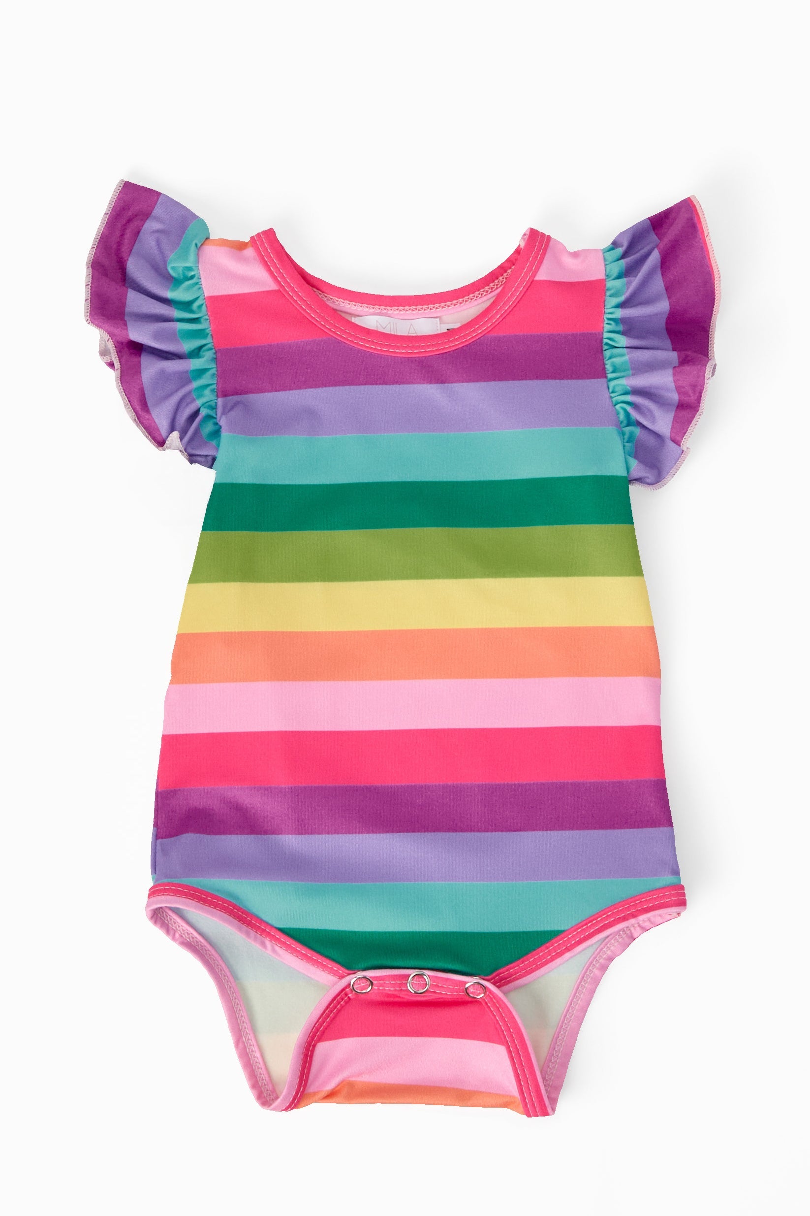 Cheerful Stripes S/S Flutter Bodysuit by Mila & Rose ®
