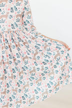 Cheetah Girl 3/4 Sleeve Pocket Twirl Dress by Mila & Rose ®