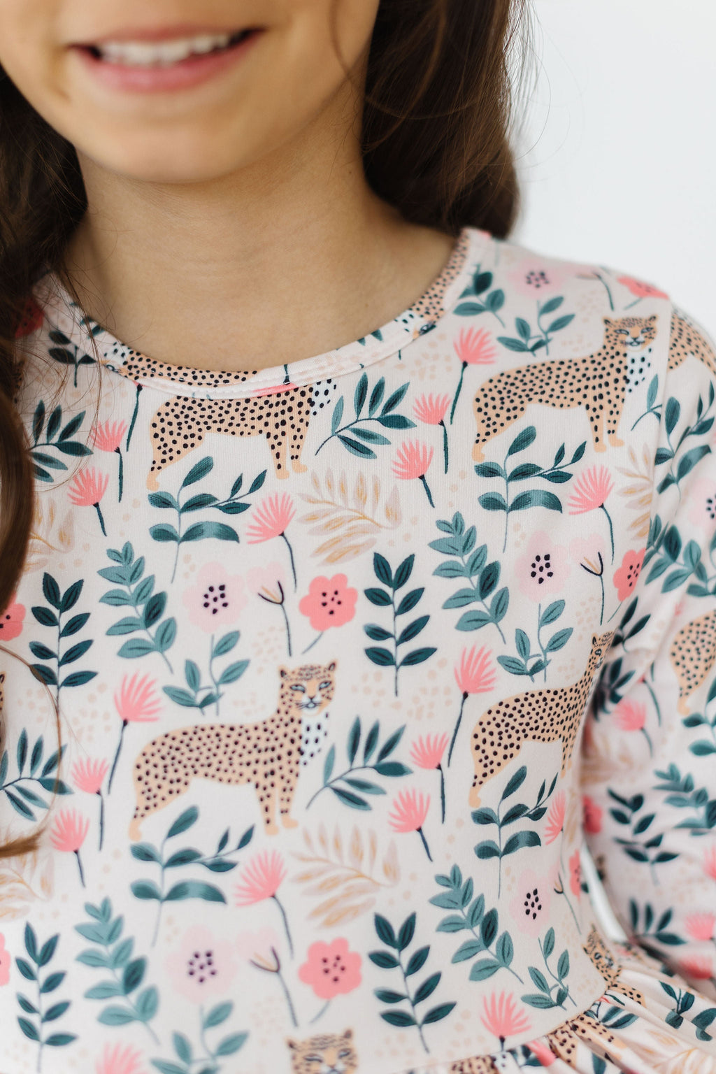 Cheetah Girl 3/4 Sleeve Pocket Twirl Dress by Mila & Rose ®