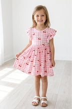 Cherry Sweet Flutter Sleeve Twirl Dress by Mila & Rose ®