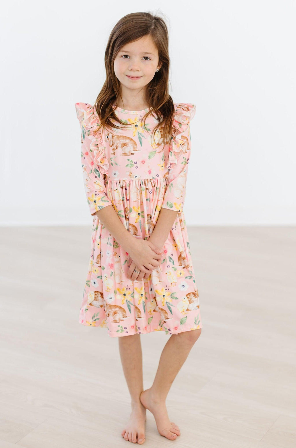 Chicks & Bunnies Ruffle Twirl Dress by Mila & Rose ®