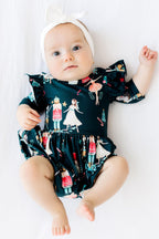 Christmas Ballet 3/4 Sleeve Flutter Twirl Bodysuit by Mila & Rose ®