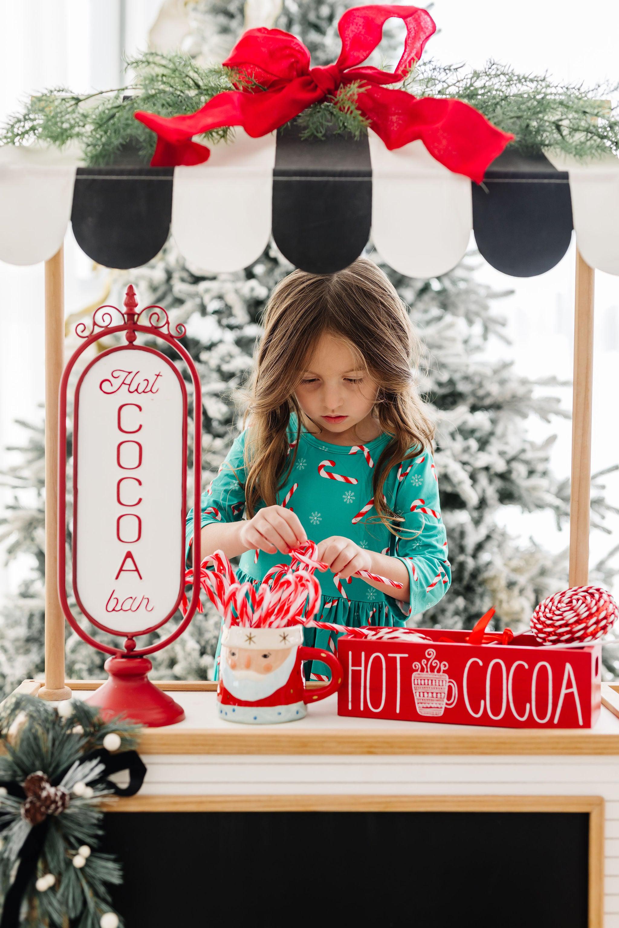 Christmas Candy 3/4 Sleeve Pocket Twirl Dress by Mila & Rose ®