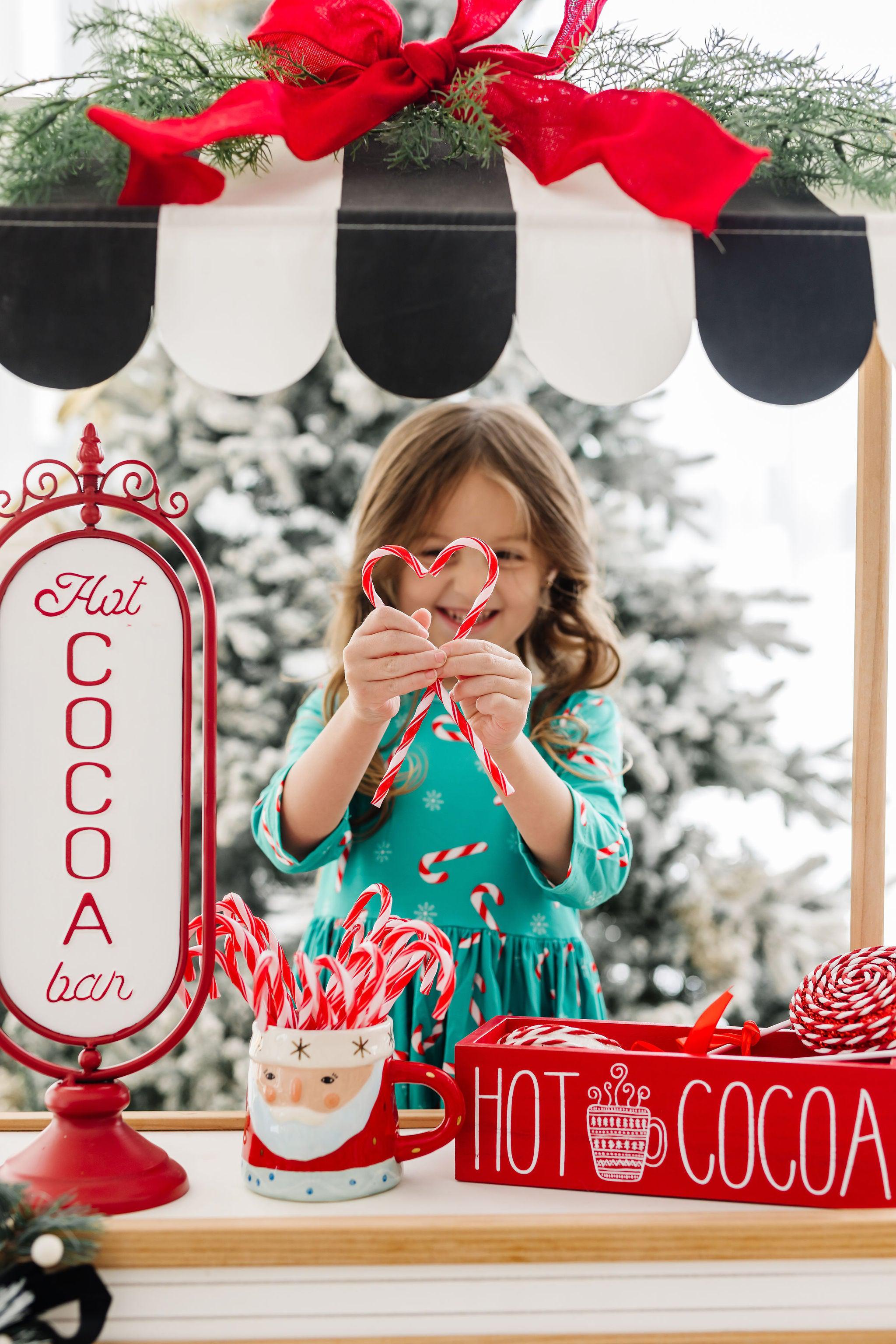 Christmas Candy 3/4 Sleeve Pocket Twirl Dress by Mila & Rose ®