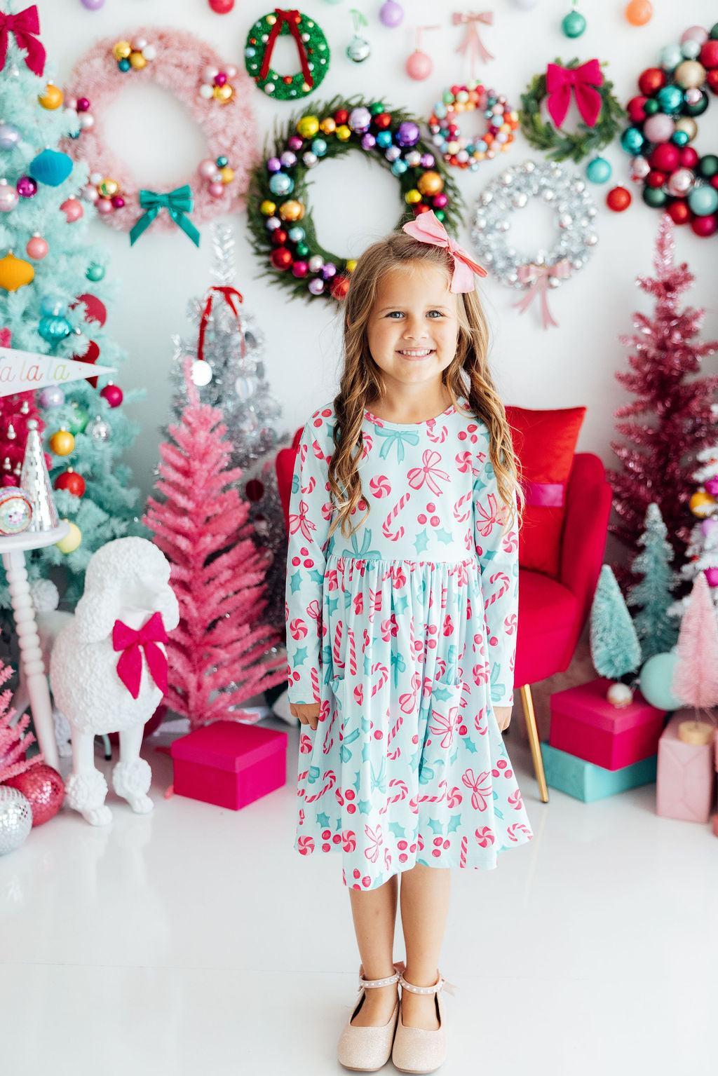 Christmas Cheer L/S Pocket Twirl Dress by Mila & Rose ®