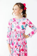 Christmas Cowgirl L/S Pocket Twirl Dress by Mila & Rose ®