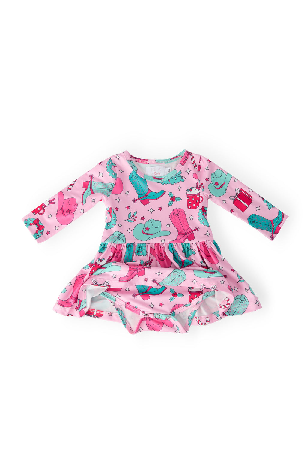 Christmas Cowgirl L/S Twirl Bodysuit by Mila & Rose ®