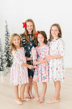 Clara's Christmas 3/4 Sleeve Ruffle Twirl Dress by Mila & Rose ®