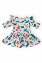 Classic Christmas 3/4 Sleeve Flutter Twirl Bodysuit by Mila & Rose ®