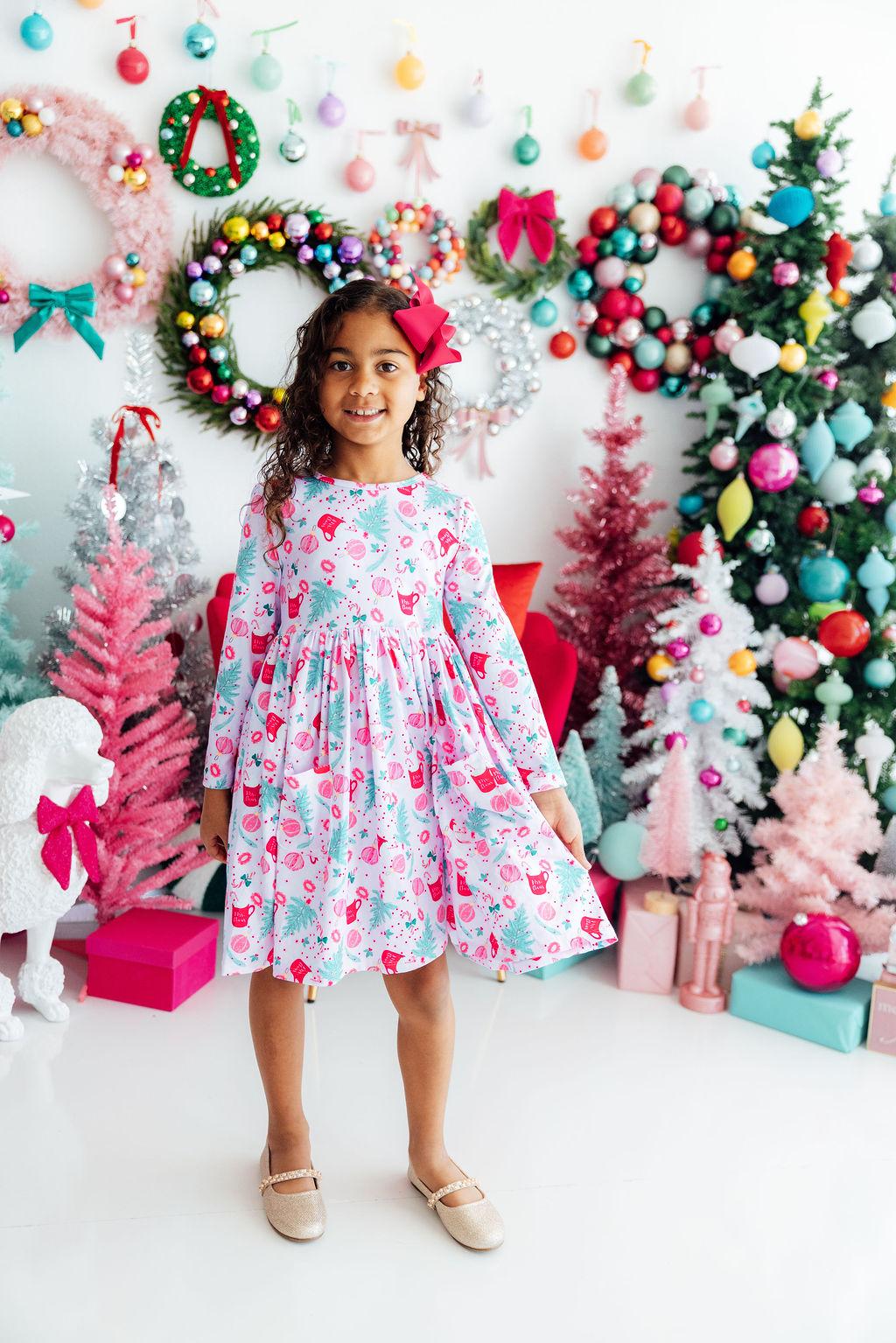 Cocoa Kisses L/S Pocket Twirl Dress by Mila & Rose ®