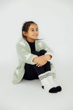Coconut/Black Sporty Cozy Socks by Mila & Rose ®