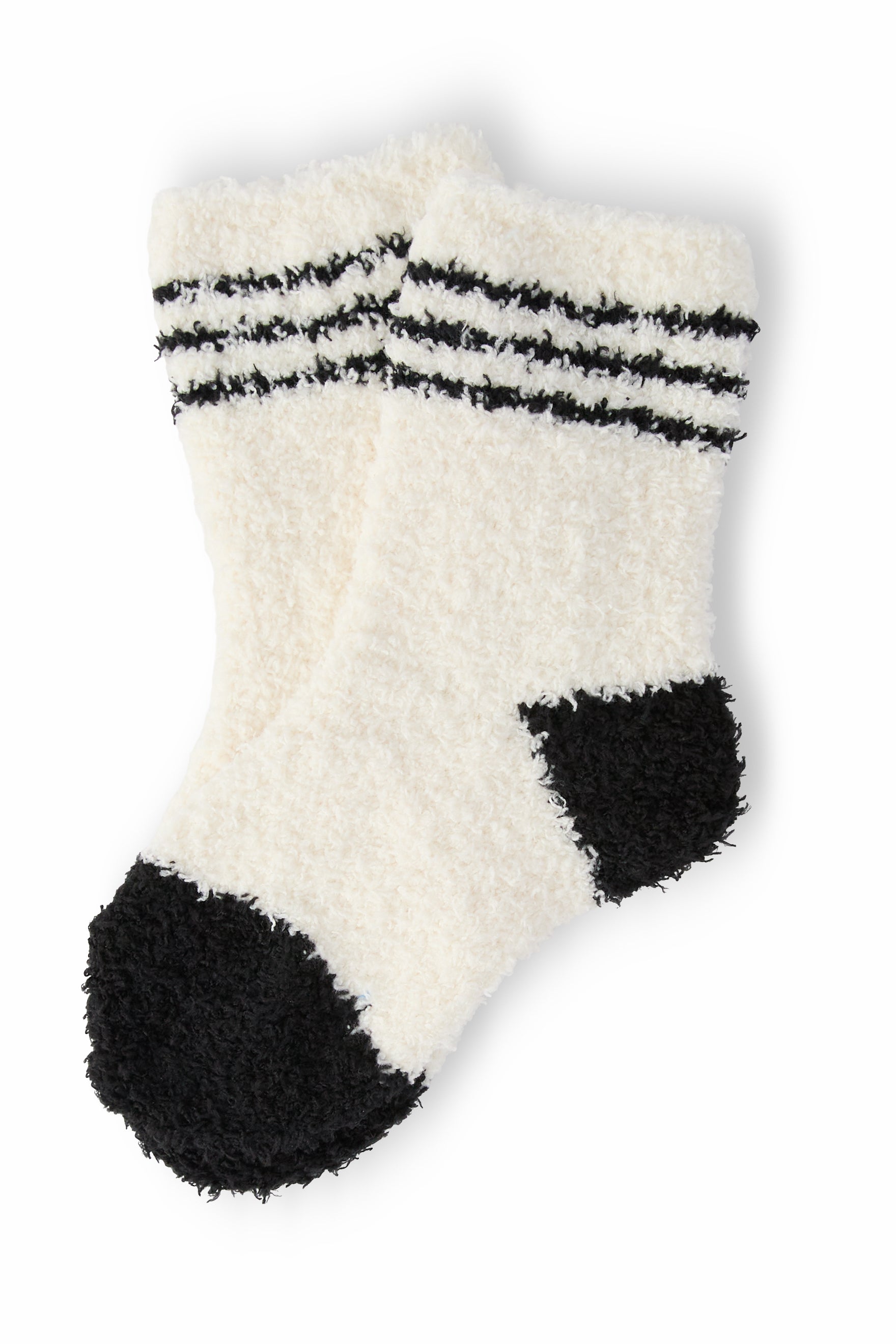 Coconut/Black Sporty Cozy Socks by Mila & Rose ®