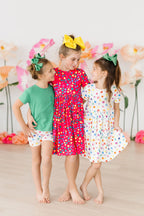 Colorful Dots S/S Pocket Twirl Dress by Mila & Rose ®