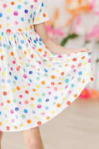 Colorful Dots S/S Pocket Twirl Dress by Mila & Rose ®