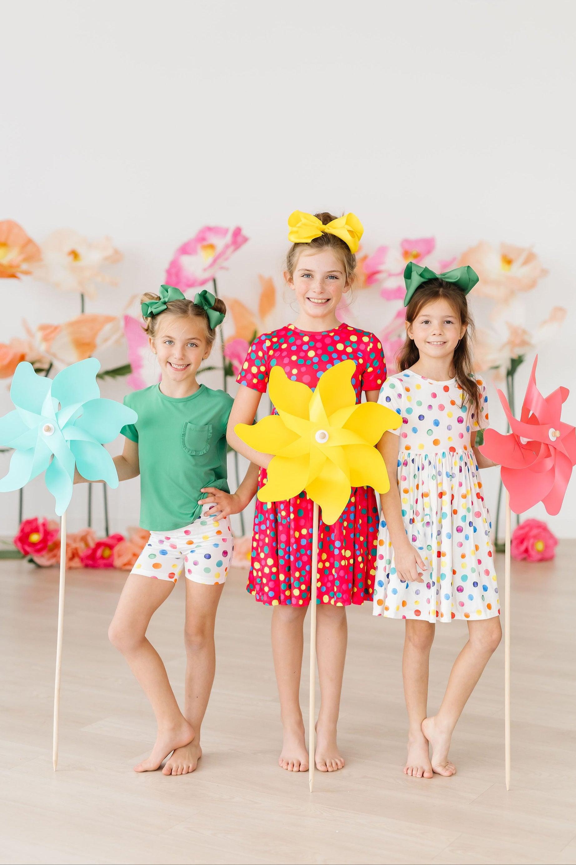 Colorful Dots Twirl Shorts by Mila & Rose ®
