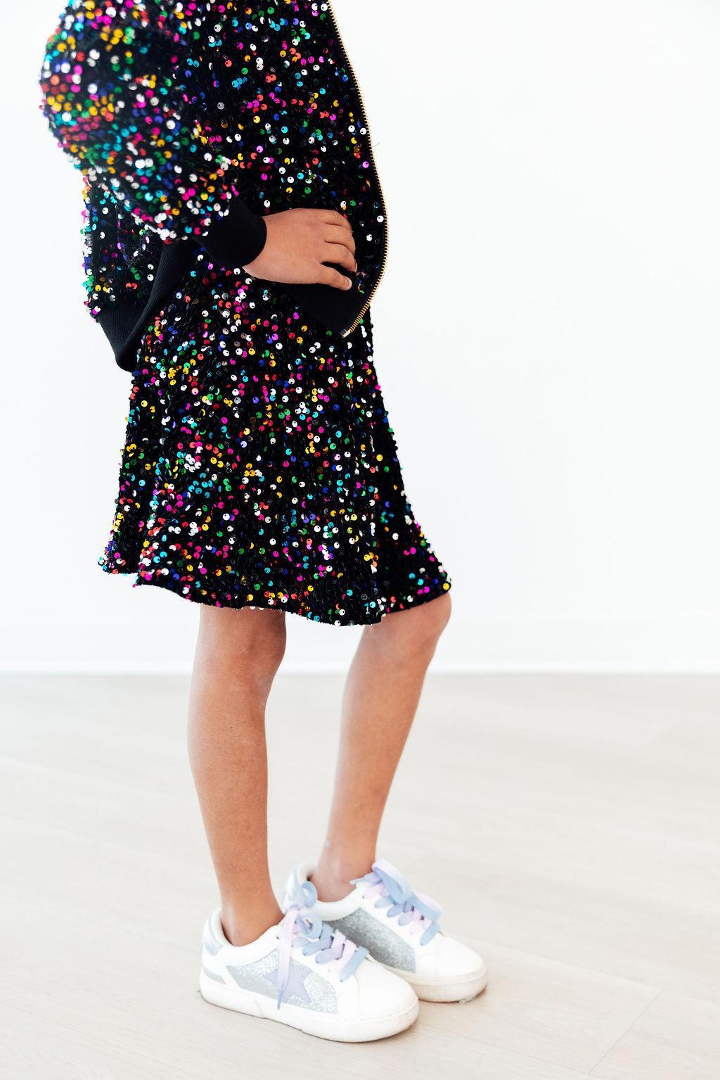 Confetti Velvet Sequin Twirl Skort by Mila & Rose ®
