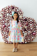 Conversation Hearts 3/4 Sleeve Ruffle Twirl Dress by Mila & Rose ®