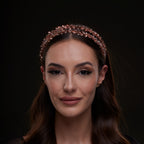 Rose Gold Crystal Beaded Hairband by Bridal Port
