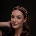 Rose Gold Crystal Beaded Hairband by Bridal Port