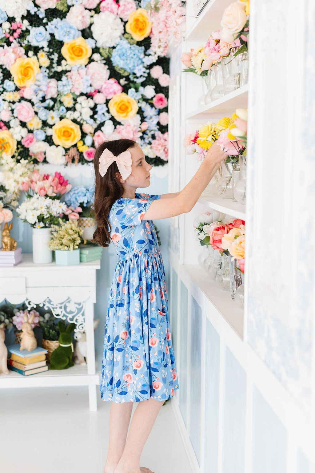 Country Blooms S/S Pocket Twirl Dress by Mila & Rose ®