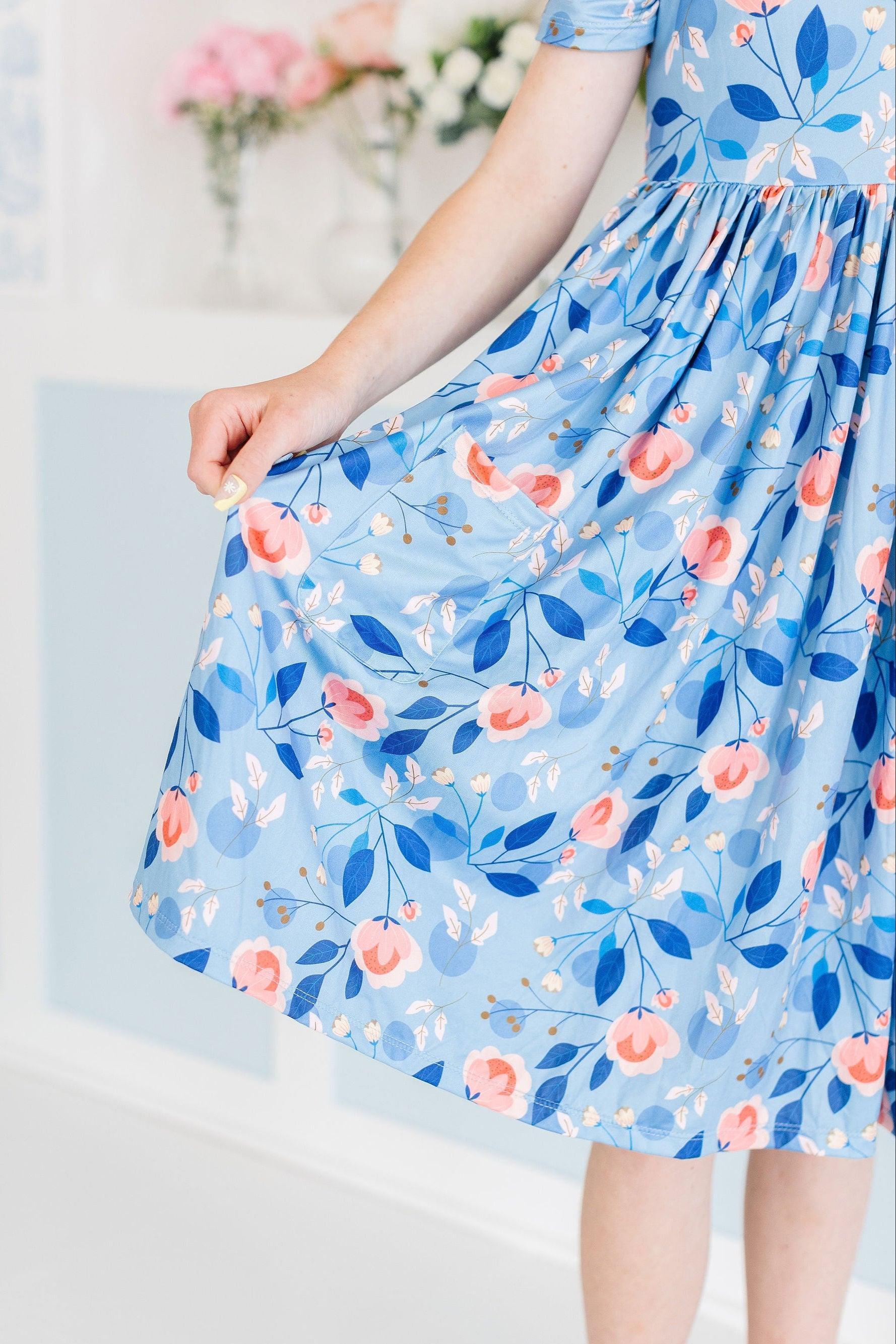 Country Blooms S/S Pocket Twirl Dress by Mila & Rose ®