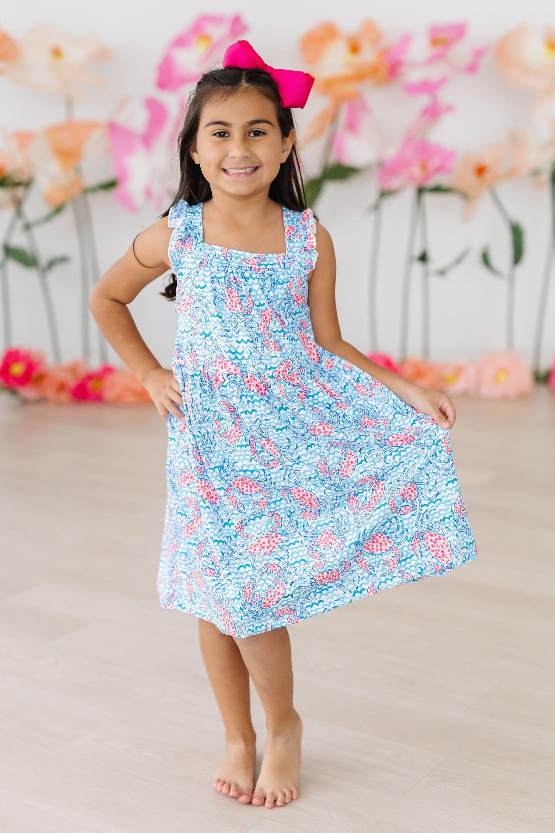 Crab Walk Ruffle Cross Back Dress by Mila & Rose ®