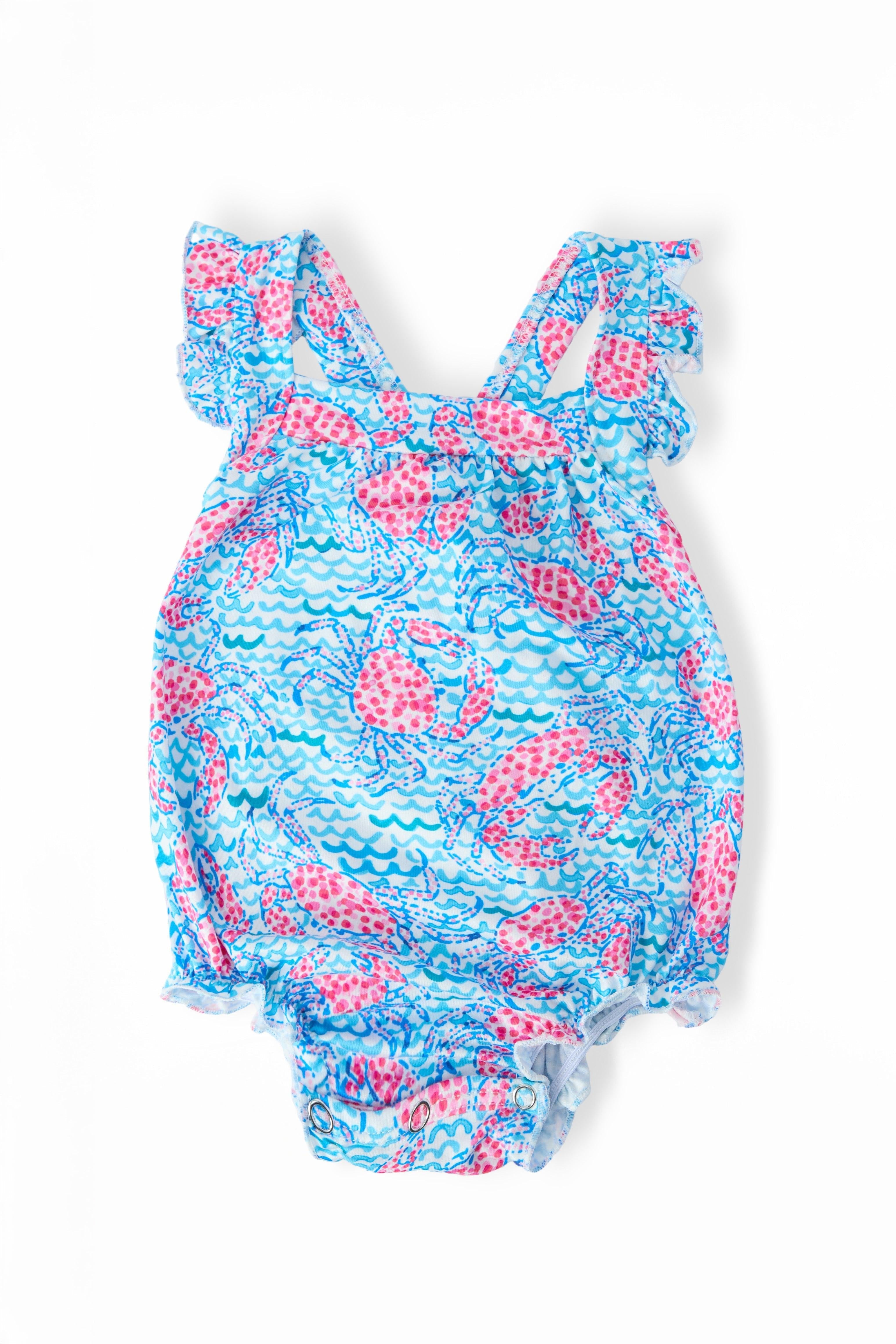 Crab Walk Ruffle Cross Back Romper by Mila & Rose ®