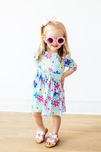 SALE Crazy Daisy 3/4 Sleeve Pocket Twirl Dress by Mila & Rose ®