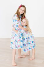 SALE Crazy Daisy 3/4 Sleeve Pocket Twirl Dress by Mila & Rose ®