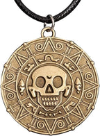 Cursed Pirates Aztec Coin Medallion Necklace Halloween Cosplay Costume Accessory by TVStoreOnline