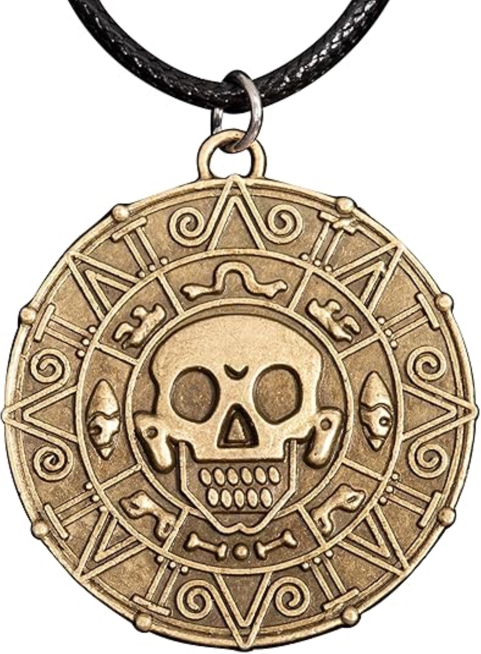 Cursed Pirates Aztec Coin Medallion Necklace Halloween Cosplay Costume Accessory by TVStoreOnline