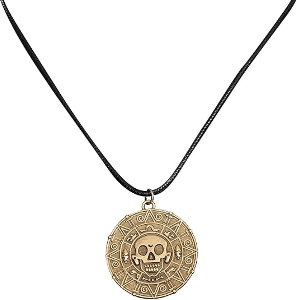 Cursed Pirates Aztec Coin Medallion Necklace Halloween Cosplay Costume Accessory by TVStoreOnline