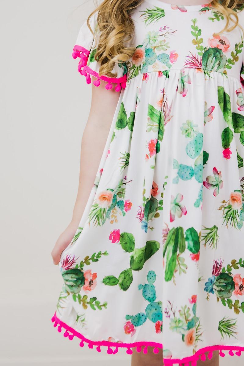 Cute Cactus Pom Pom Dress by Mila & Rose ®