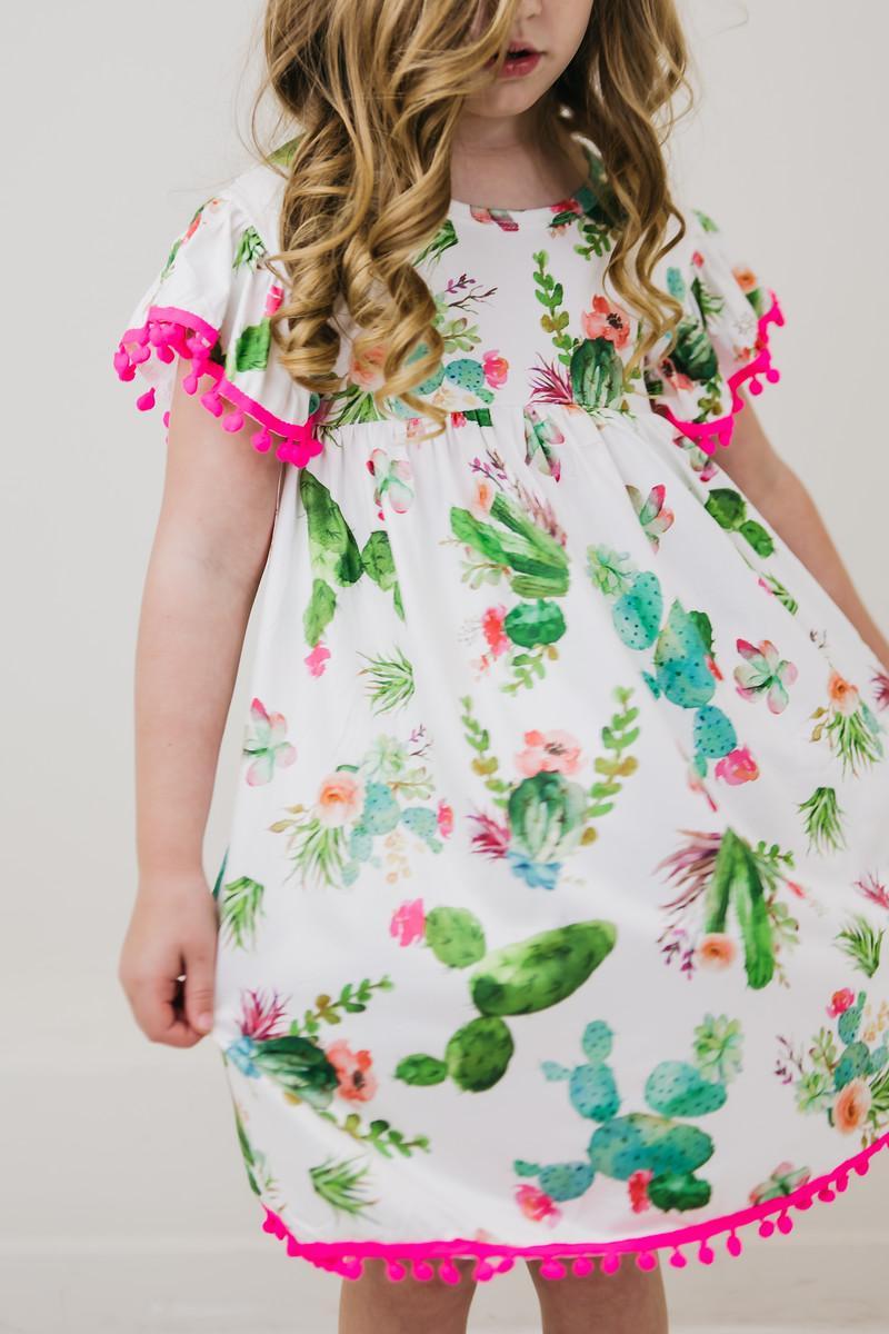 Cute Cactus Pom Pom Dress by Mila & Rose ®