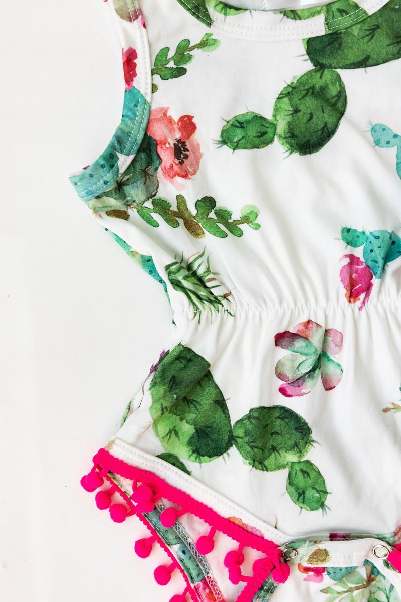 Cute Cactus Pom Pom Romper by Mila & Rose ®