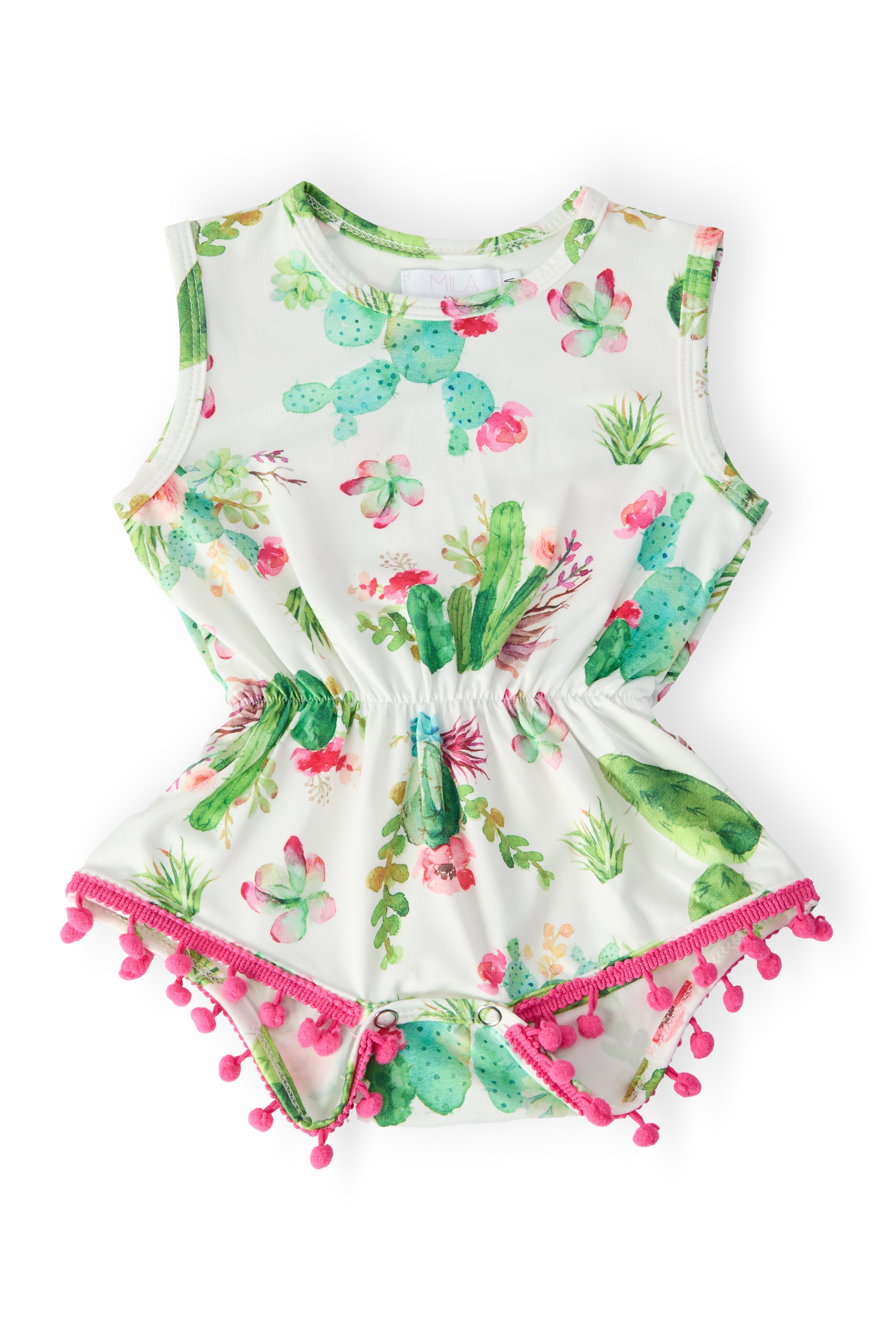 Cute Cactus Pom Pom Romper by Mila & Rose ®