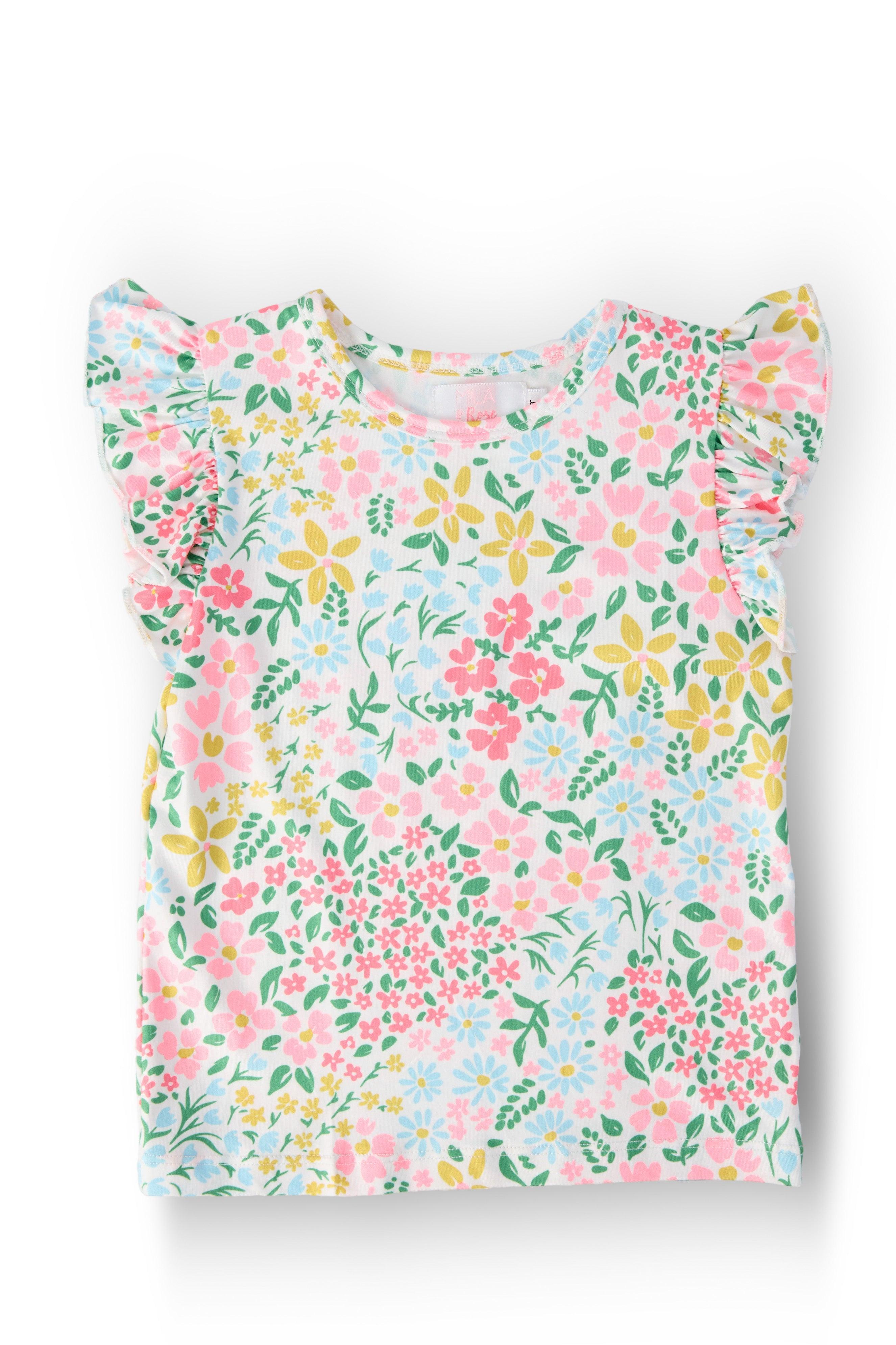 Daffodils S/S Ruffle Tee by Mila & Rose ®