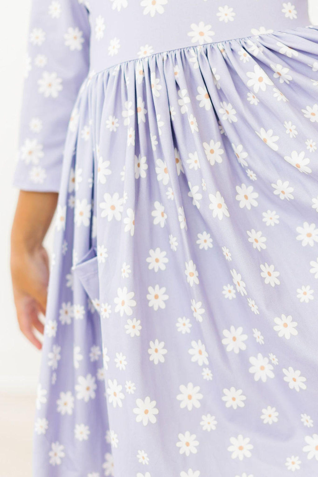 Dainty Daisies 3/4 Sleeve Pocket Twirl Dress by Mila & Rose ®