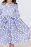 Dainty Daisies 3/4 Sleeve Pocket Twirl Dress by Mila & Rose ®