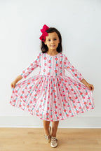 Daisy Chain 3/4 Sleeve Pocket Twirl Dress by Mila & Rose ®
