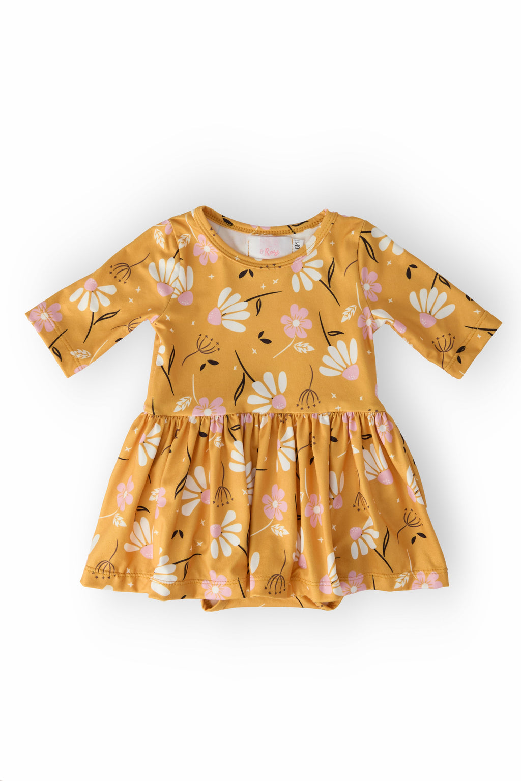 Dandelions in Fall 3/4 Sleeve Twirl Bodysuit by Mila & Rose ®