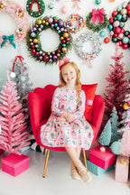 Dear Santa L/S Pocket Twirl Dress by Mila & Rose ®
